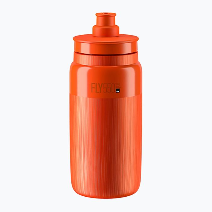 Bidon rowerowy Elite FLY Tex 550 ml orange/grey logo