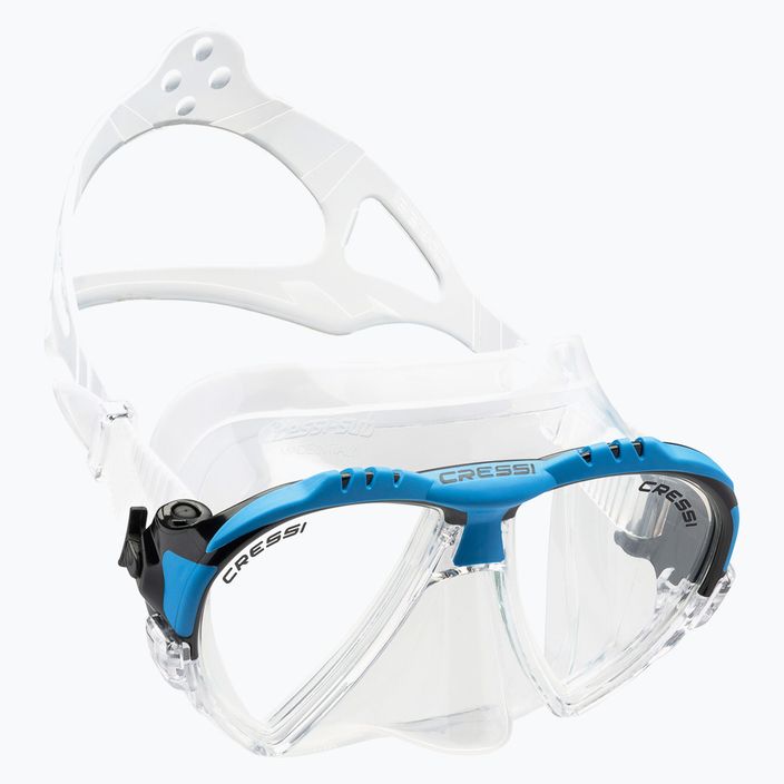 Maska do nurkowania Cressi Matrix niebiesko-bezbarwna DS301020 6