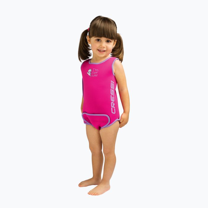 Pianka do pływania dziecięca Cressi Baby Warmer 1.5 mm pink 2