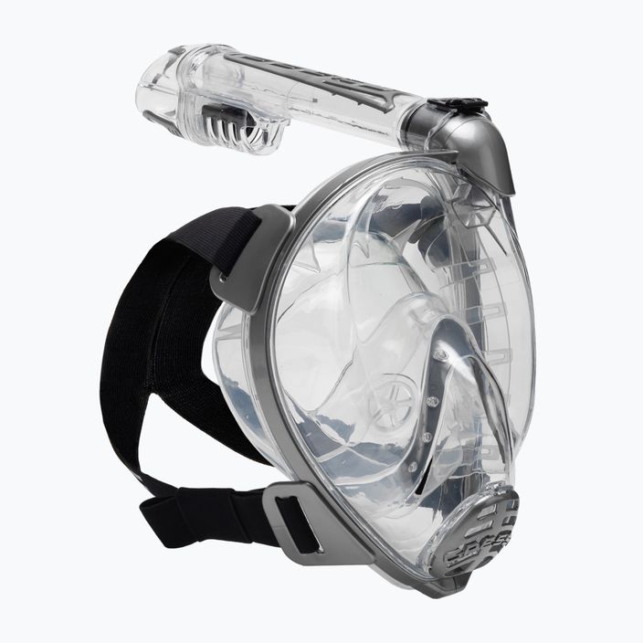 Maska pełnotwarzowa do snorkelingu Cressi Duke Dry Full Face clear/silver