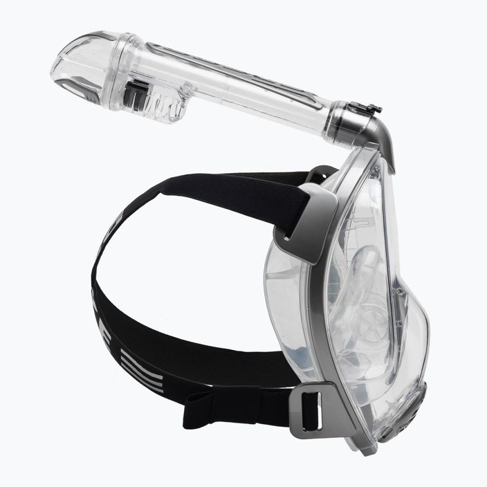 Maska pełnotwarzowa do snorkelingu Cressi Duke Dry Full Face clear/silver 3