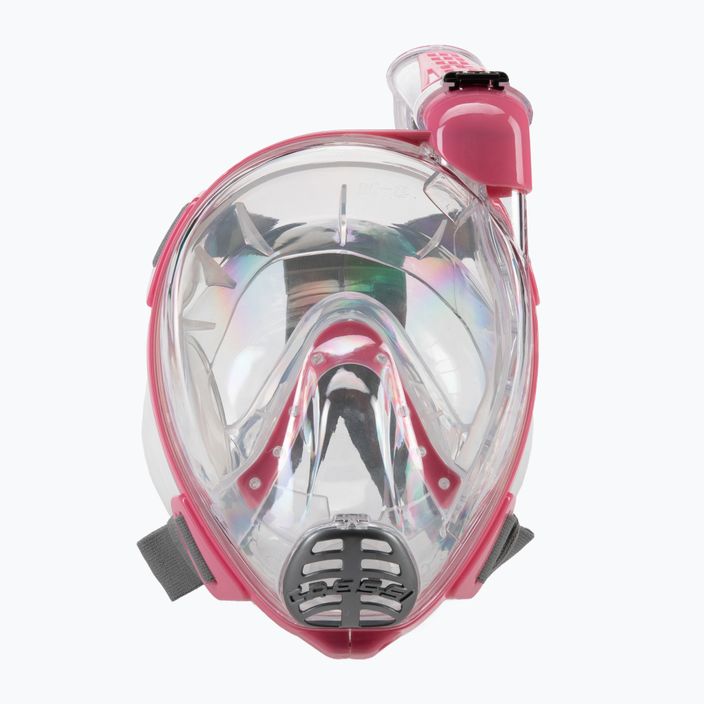 Maska pełnotwarzowa do snorkelingu Cressi Duke Dry Full Face clear/pink 2