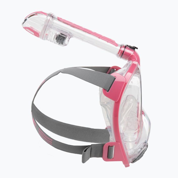 Maska pełnotwarzowa do snorkelingu Cressi Duke Dry Full Face clear/pink 3