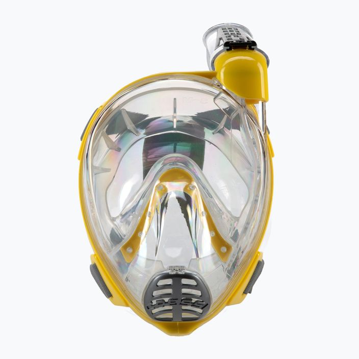 Maska pełnotwarzowa do snorkelingu Cressi Duke Dry Full Face clear/yellow 2