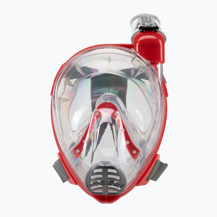 Maska pełnotwarzowa do snorkelingu Cressi Duke Dry Full Face clear/red 2