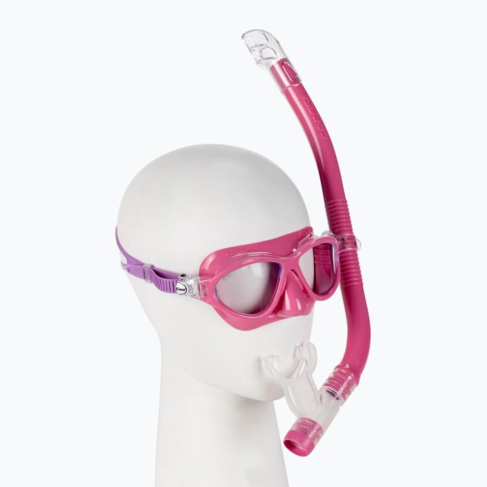 Zestaw do nurkowania dziecięcy Cressi Moon + Top Light pink/lilac 2