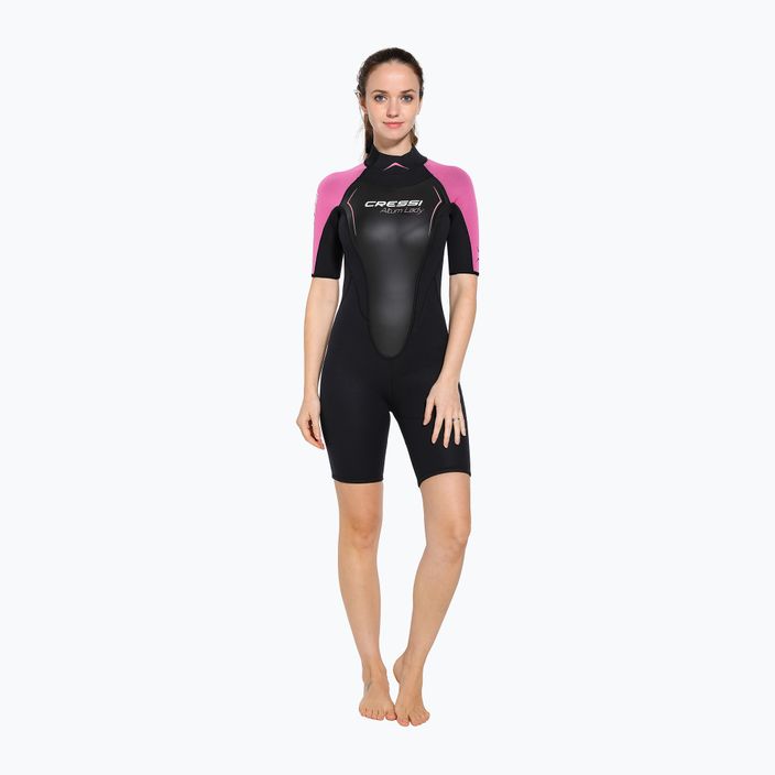 Skafander do nurkowania damski Cressi Altum Wetsuit Shorty 3 mm black/pink