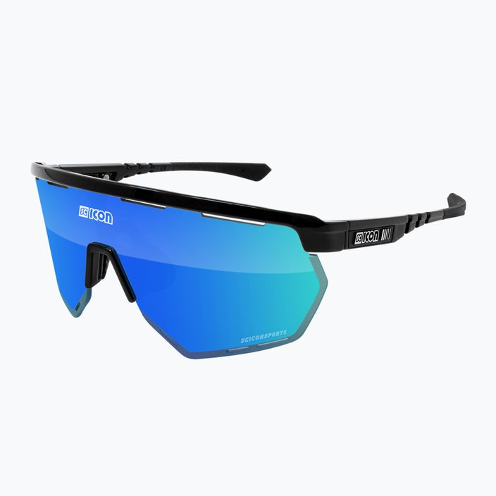 Okulary rowerowe SCICON Aerowing black gloss/scnpp multimirror blue EY26030201