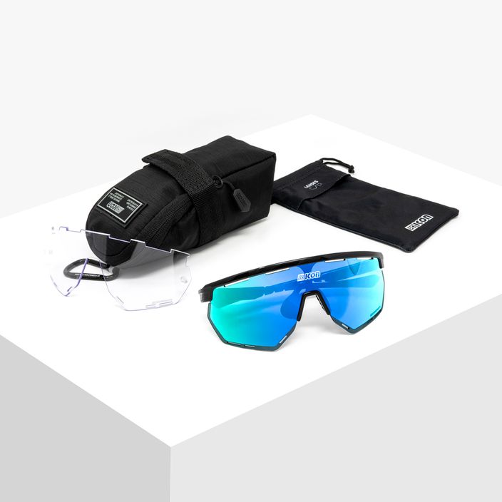 Okulary przeciwsłoneczne SCICON Aerowing black gloss/scnpp multimirror blue 7