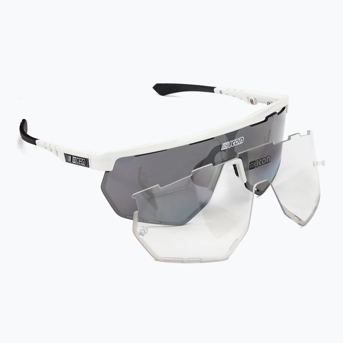 Okulary przeciwsłoneczne SCICON Aerowing white gloss/scnpp multimirror silver