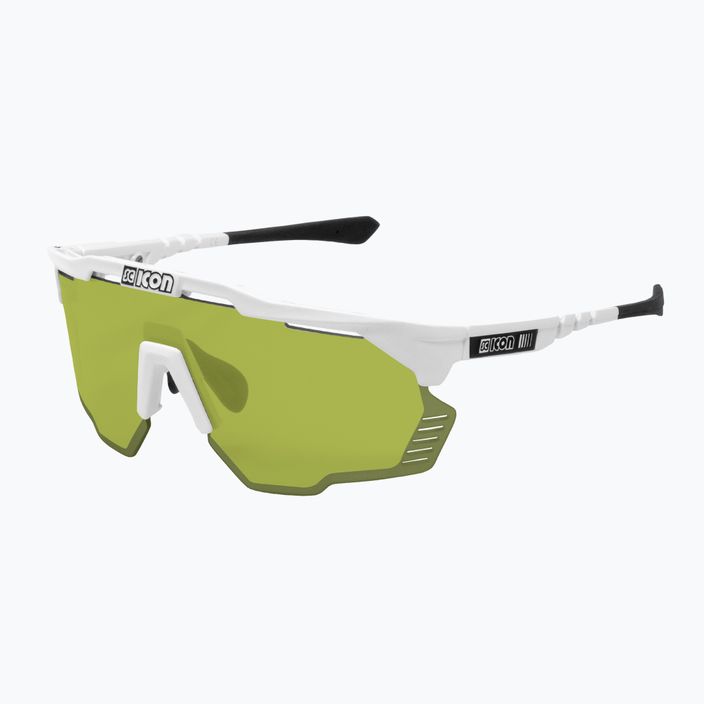 Okulary rowerowe SCICON Aeroshade Kunken white gloss/scnpp green trail EY31150800