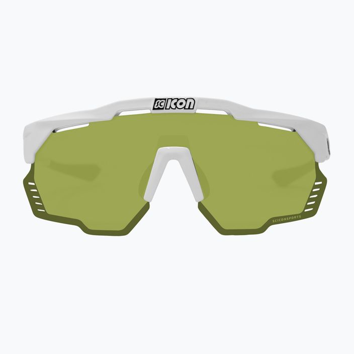Okulary przeciwsłoneczne SCICON Aeroshade Kunken white gloss/scnpp green trail 3