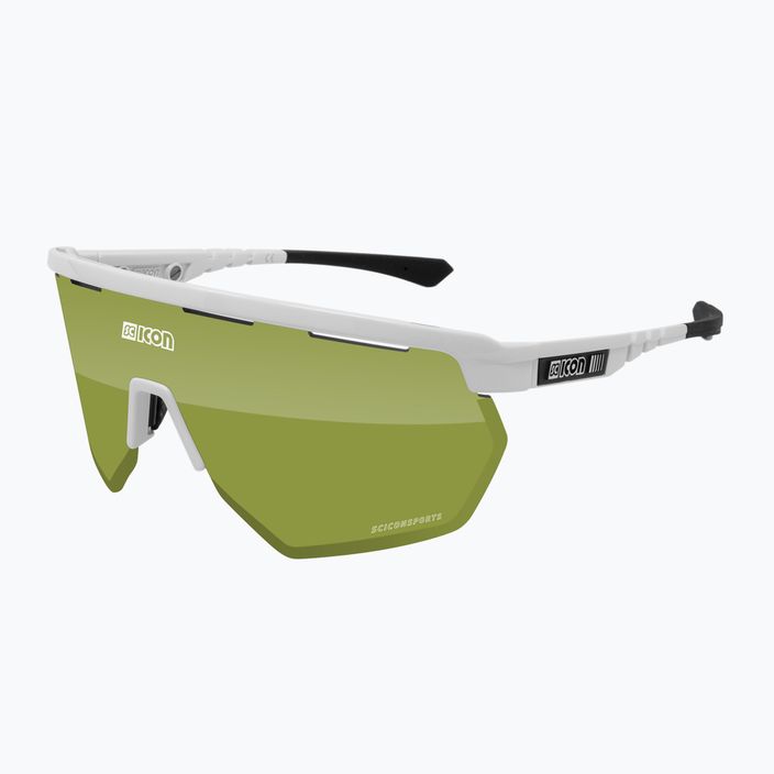 Okulary przeciwsłoneczne SCICON Aerowing white gloss/scnpp green trail 6