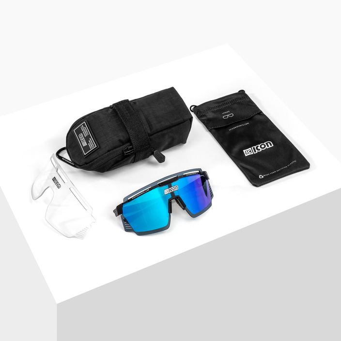 Okulary przeciwsłoneczne SCICON Aerowatt black gloss/scnpp multimirror blue 6