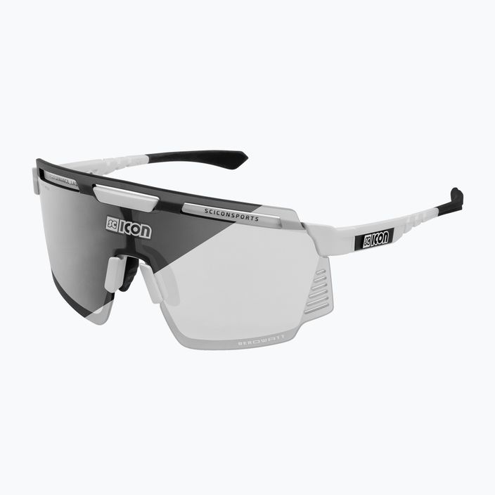 Okulary przeciwsłoneczne SCICON Aerowatt white gloss/scnpp photocromic silver 2