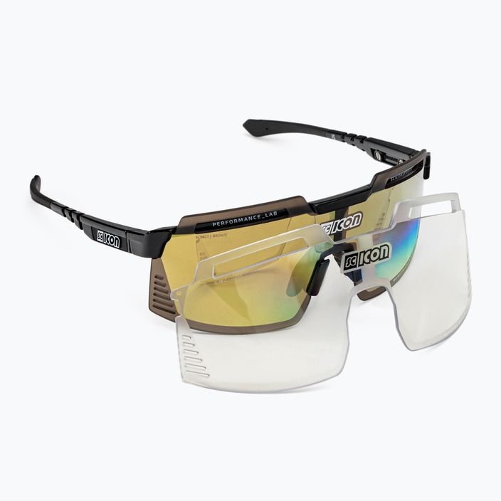 Okulary przeciwsłoneczne SCICON Aerowatt Foza black gloss/scnpp multimirror bronze
