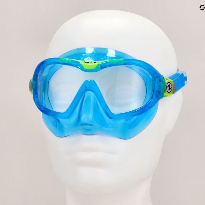 Maska do snorkelingu dziecięca Aqualung Mix light blue/bright green 7