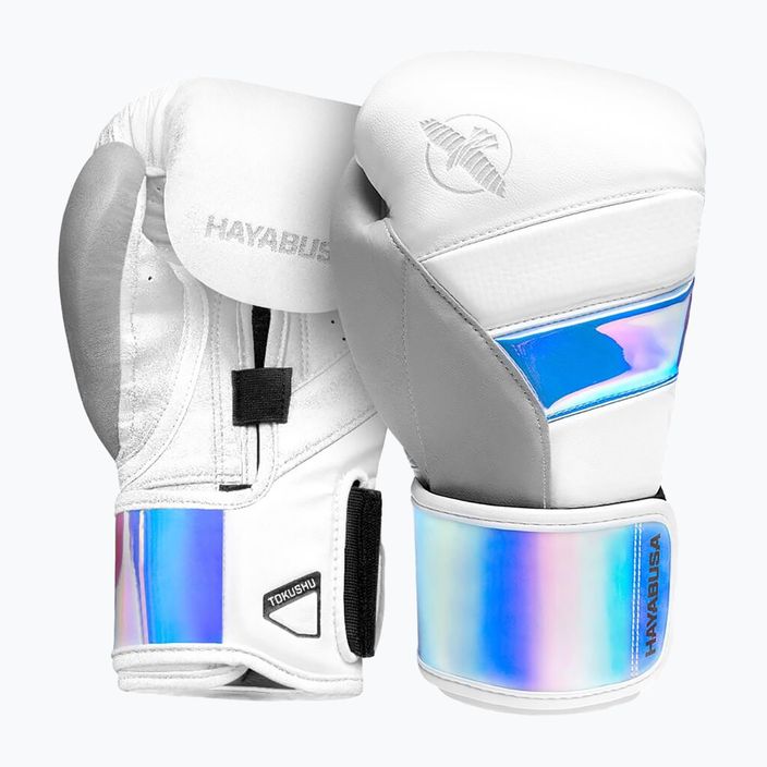 Rękawice bokserskie Hayabusa T3 white/iridescent 8