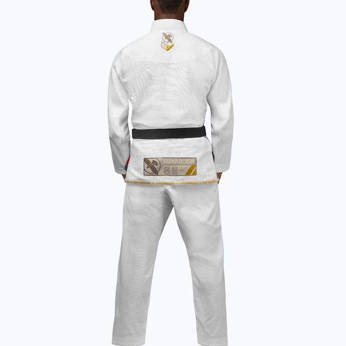 GI do brazylijskiego jiu-jitsu Hayabusa Ascend Lightweight white 3
