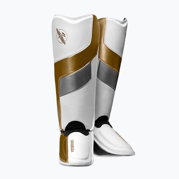 Ochraniacze piszczeli i stóp Hayabusa T3 Full Back Shin Guards white 4