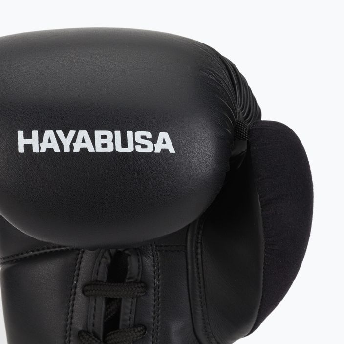 Rękawice bokserskie Hayabusa S4 Lace Up black/white 5
