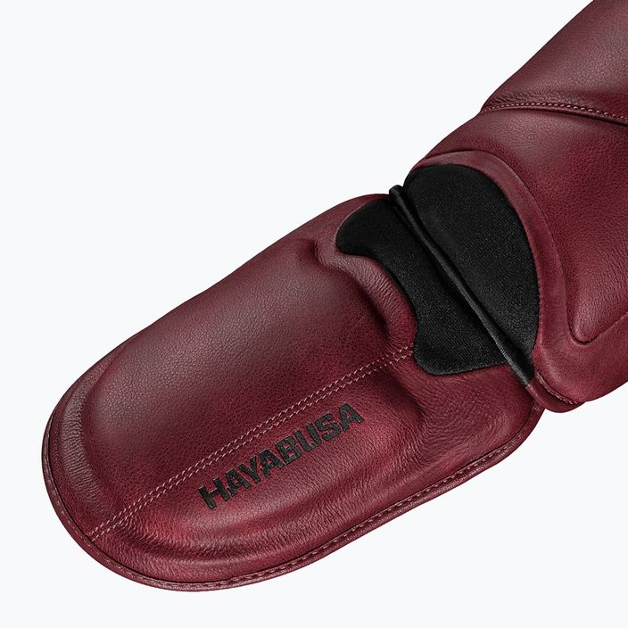 Ochraniacze piszczeli i stóp Hayabusa T3 LX Shin Guards burgundy 3