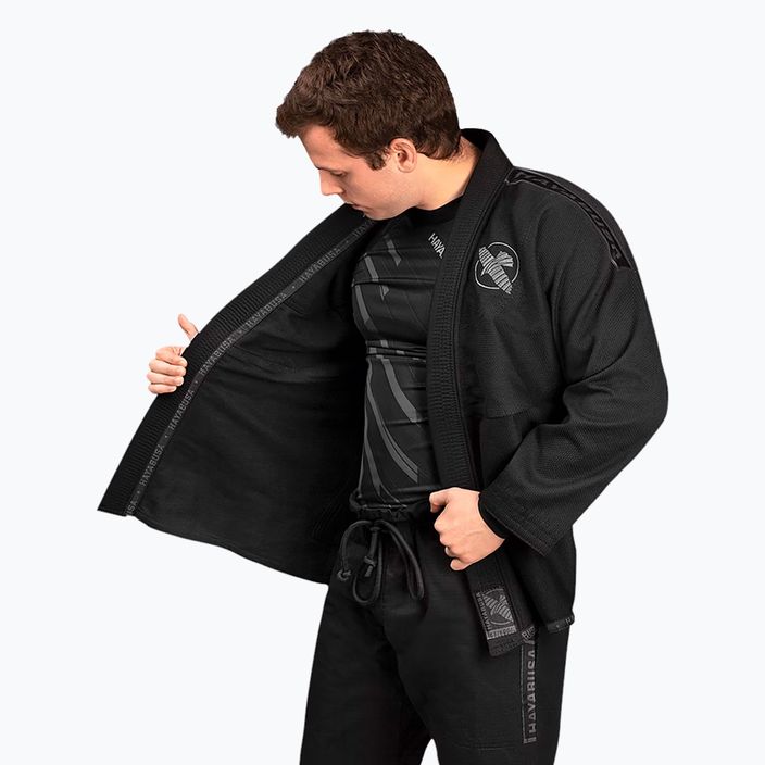 GI do brazylijskiego jiu-jitsu Hayabusa Lightweight black 6