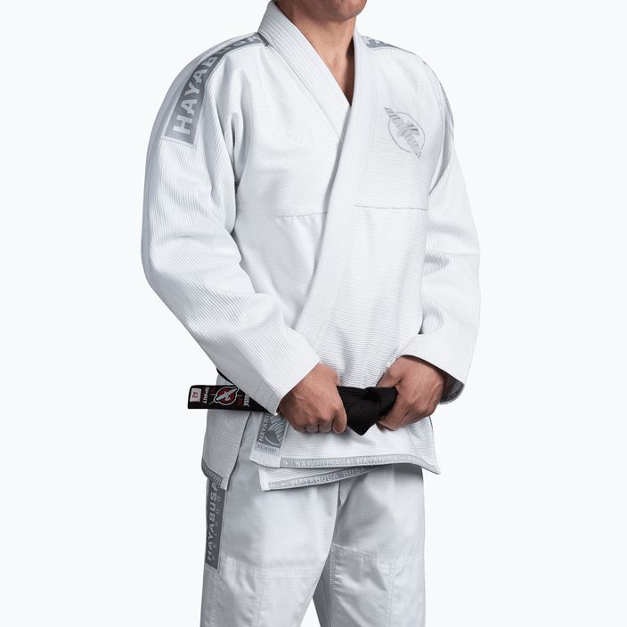 GI do brazylijskiego jiu-jitsu Hayabusa Lightweight white 4