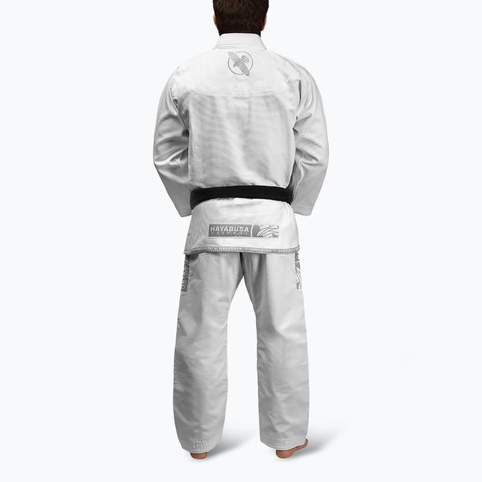 GI do brazylijskiego jiu-jitsu Hayabusa Lightweight white 5