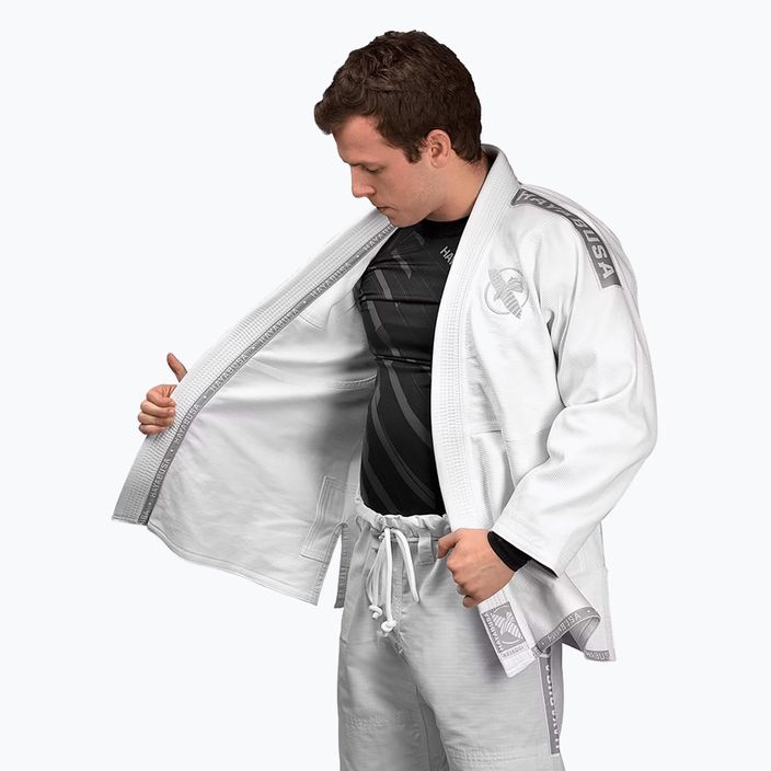 GI do brazylijskiego jiu-jitsu Hayabusa Lightweight white 6