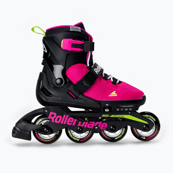 Rolki dziecięce Rollerblade Microblade pink/light green 2