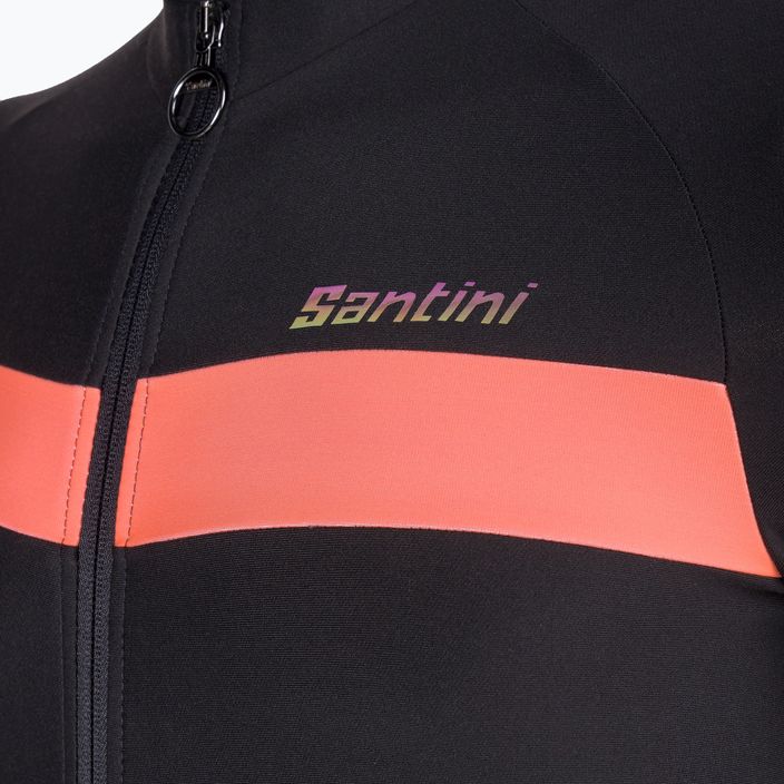 Bluza rowerowa męska Santini Adapt black/orange 4