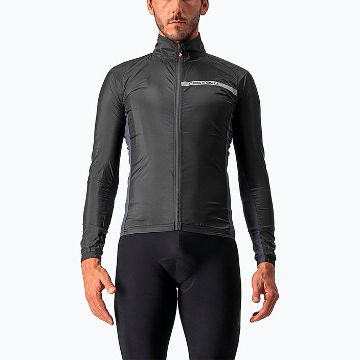 Kurtka rowerowa męska Castelli Squadra Stretch light black/dark gray