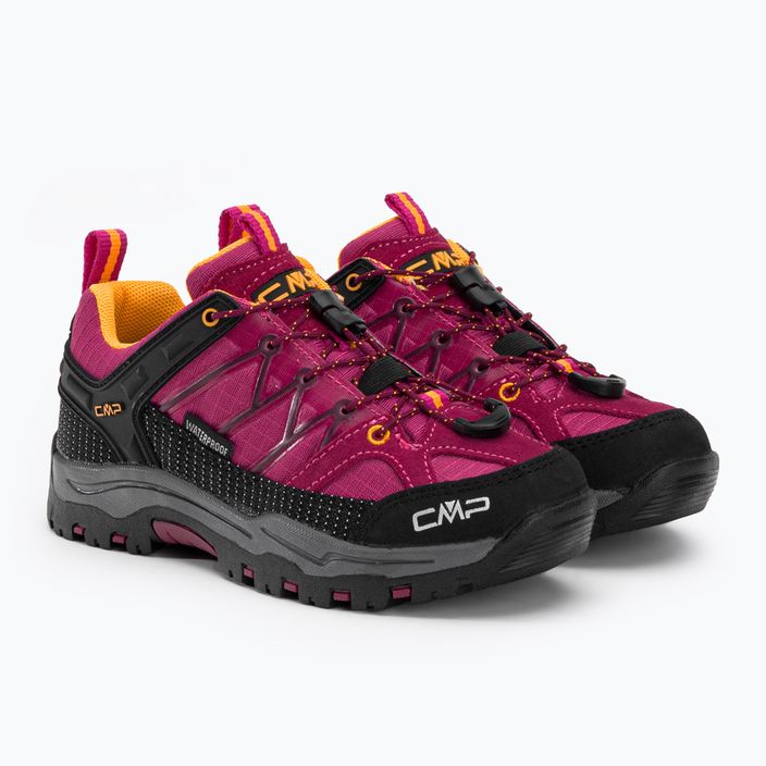 Buty trekkingowe dziecięce CMP Rigel Low Wp różowe 3Q54554/06HE 4