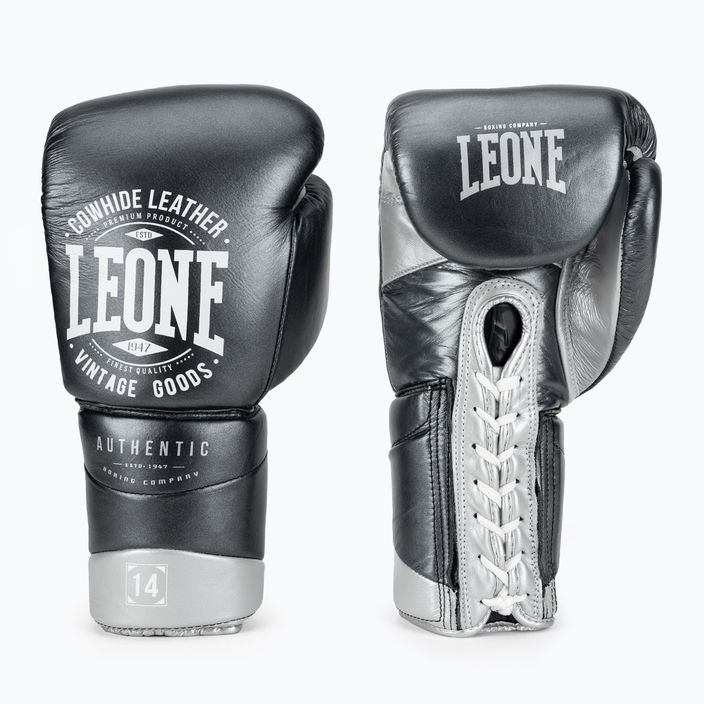 Rękawice bokserskie LEONE 1947 Authentic 2 slate grey 3