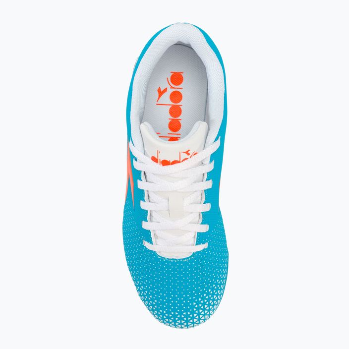 Buty piłkarskie dziecięce Diadora Pichichi 6 TF JR blue fluo/white/orange 5