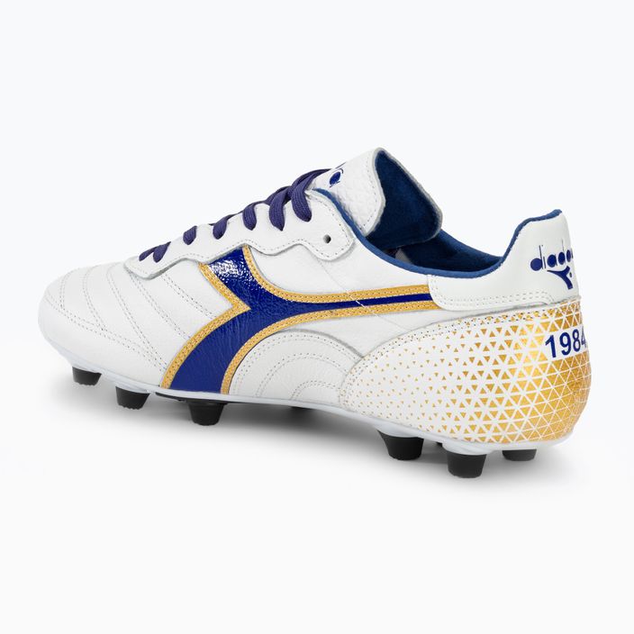 Buty piłkarskie męskie Diadora Brasil Italy OG GR LT+ MDPU white/blue/gold 3