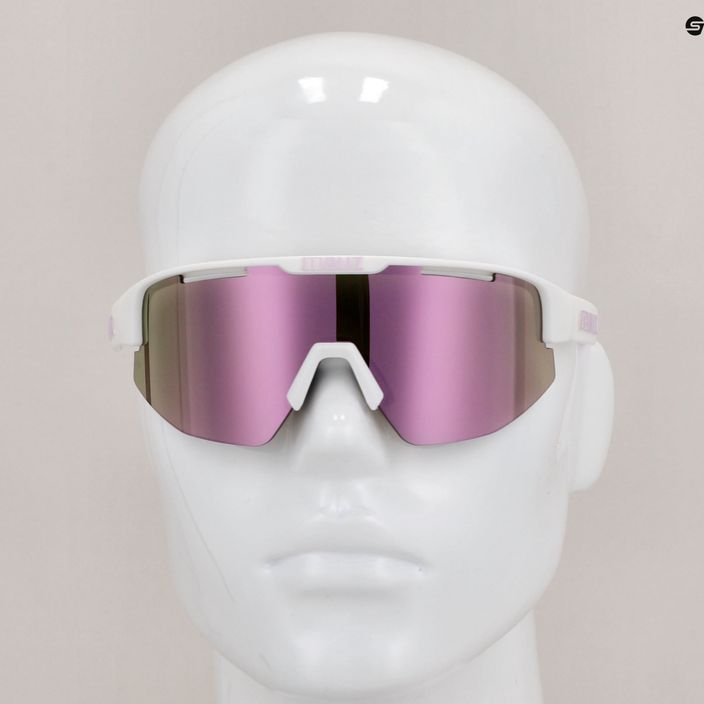 Okulary przeciwsłoneczne Bliz Matrix matt white purple logo/brown pink multi 7