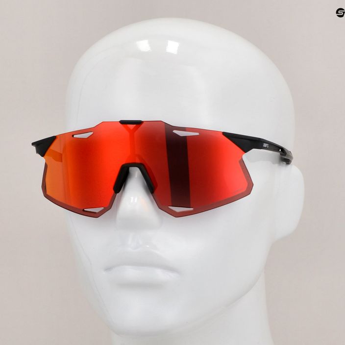 Okulary przeciwsłoneczne 100% Hypercraft matte black/hiper red multilayer mirror 9