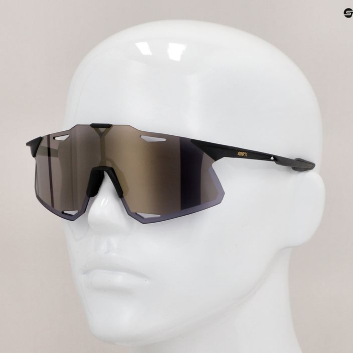 Okulary przeciwsłoneczne 100% Hypercraft matte black/soft gold mirror 11