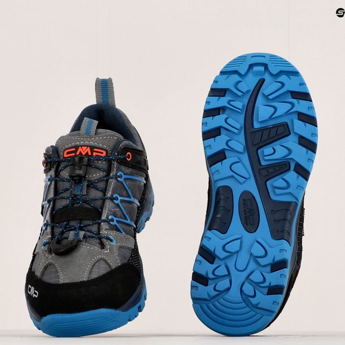 Buty trekkingowe dziecięce CMP Rigel Low Wp szaro-niebieskie 3Q54554/69UN 12