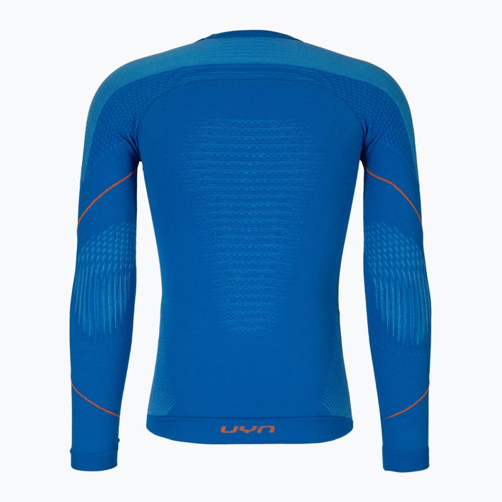 Longsleeve termoaktywny męski UYN Evolutyon UW Shirt blue/blue/orange shiny 2