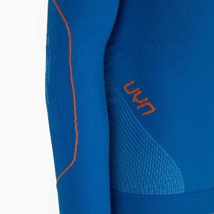Longsleeve termoaktywny męski UYN Evolutyon UW Shirt blue/blue/orange shiny 3