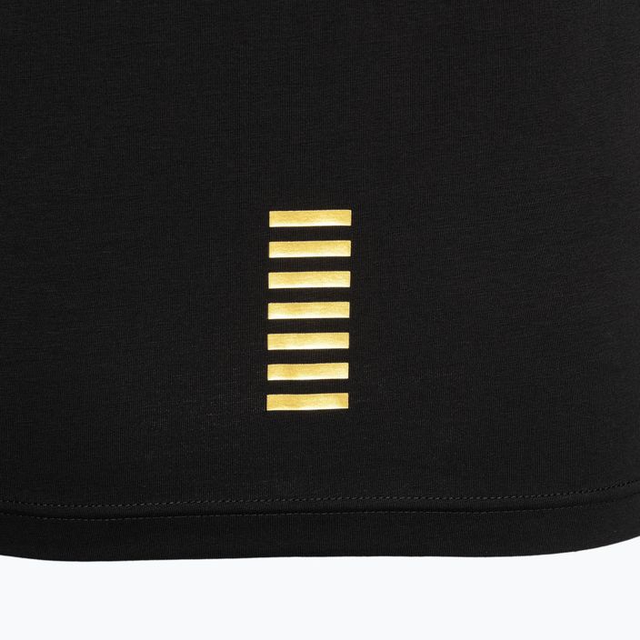 Koszulka polo męska EA7 Emporio Armani Train Core ID black/gold logo 4