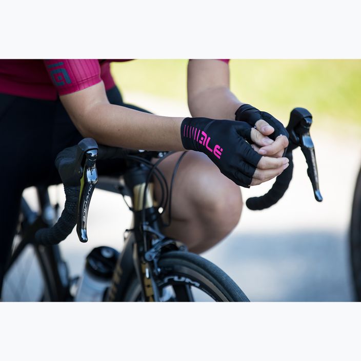 Rękawiczki rowerowe Alé Sun Select black/fluo pink 4