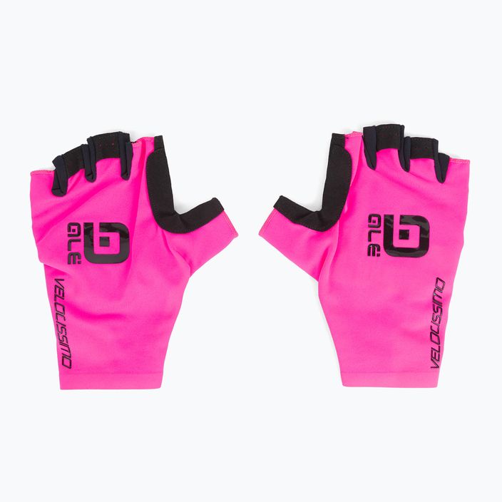Rękawiczki rowerowe Alé Velocissimo fluo pink/black 3