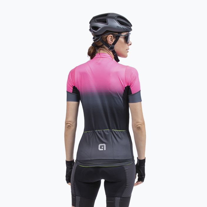 Koszulka rowerowa damska Alé Maglia Donna MC Gradient fluo pink 4