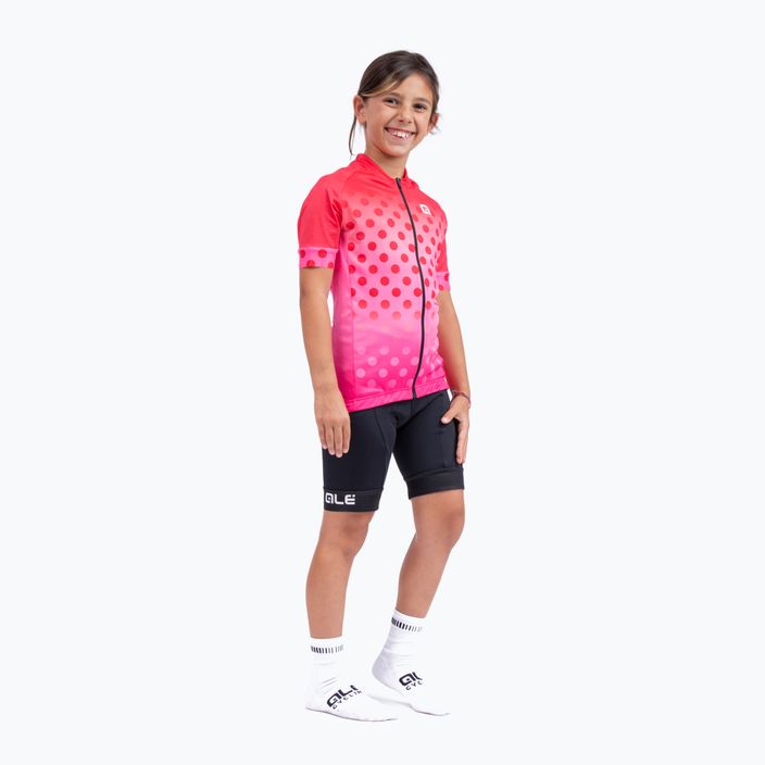 Koszulka rowerowa dziecięca Alé Maglia Bimbo MC Bubble strawberry 5
