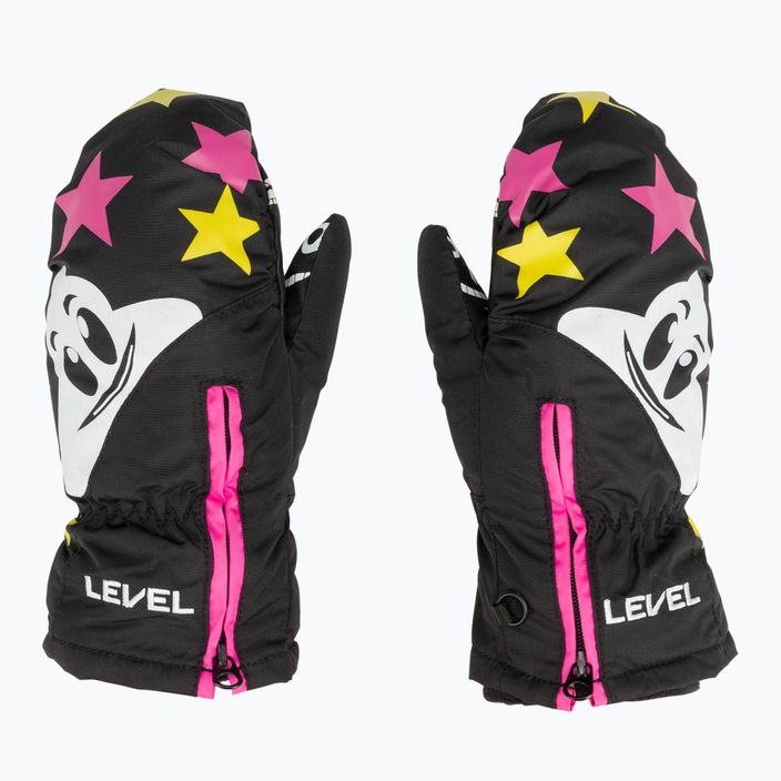 Rękawice narciarskie dziecięce Level Lucky Mitt ninja pink 3