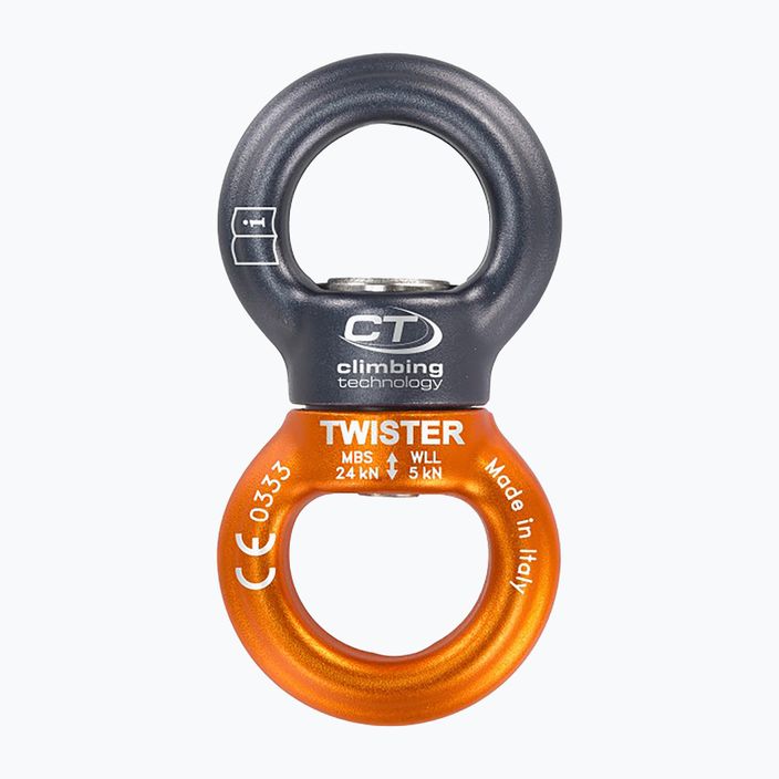 Krętlik Climbing Technology Twister grey/orange
